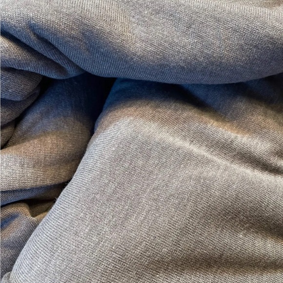 8.5 yards of Sweater Fabrics! Trending Latte + Heathered Indigo - Picture 2 of 4